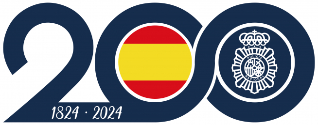 El logotipo conmemorativo del bicentenario de la Policía en 2024